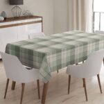 Dijital Baskılı Ekose Masa Örtüsü