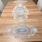 Salon Oda Takımı Dantelli Runner Set Üç Parça