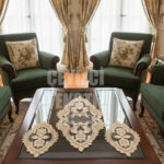 Fransız Dantel Yatak Odası Takımı 3 Parça - Kapuçino