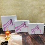 Gelin Bohçası, Gelin Nişan Bohçası, Gelin Kolisi 3lü, Gelin Kolisi Ve Gelin Iğne Oyası Bohça Krem