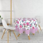 Yuvarlak Masa Örtüsü Dijital Baskılı