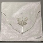 Çeyizlik Kadife Zarf Nişan Bohçası - Krem