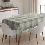 Dijital Baskılı Ekose Masa Örtüsü
