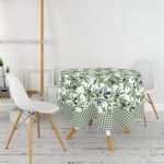 Yuvarlak Masa Örtüsü Dijital Baskılı