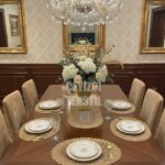 Amerikan Servis, 1 Runner 6 Supla Yemek Servis Takımı, Masa Örtüsü Seti, Servis Sunum Seti