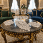 Salon Takımı, Yatak Odası 3 Parça Sehpa Örtüsü, Masa Örtüsü 3 Parça Oda Takımı