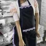 İğne Oyalı Mutfak Önlüğü, Siyah Mutfak Önlüğü İğne Oyası Dantelli Mutfak Önlüğü, Cepli Mutfak Önlüğü