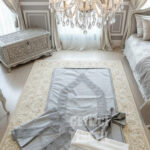 Seccade Seti 4 Parça Ekonomik Çeyizlik Seccade Takımı, Nişan Bohça - Gri