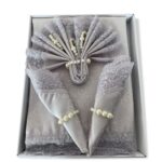 18 Parça 8 Kişilik Kdk Leke Tutmaz Kumaş Gri