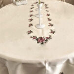 Tek Masa Örtüsü Dijital Baskılı Kanaviçe