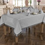 Masa Örtüsü Takımı 8 Kişilik Gri Renk