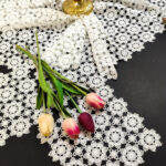 17 Parça İğne Oyası Salon Takımı - Krem Renk