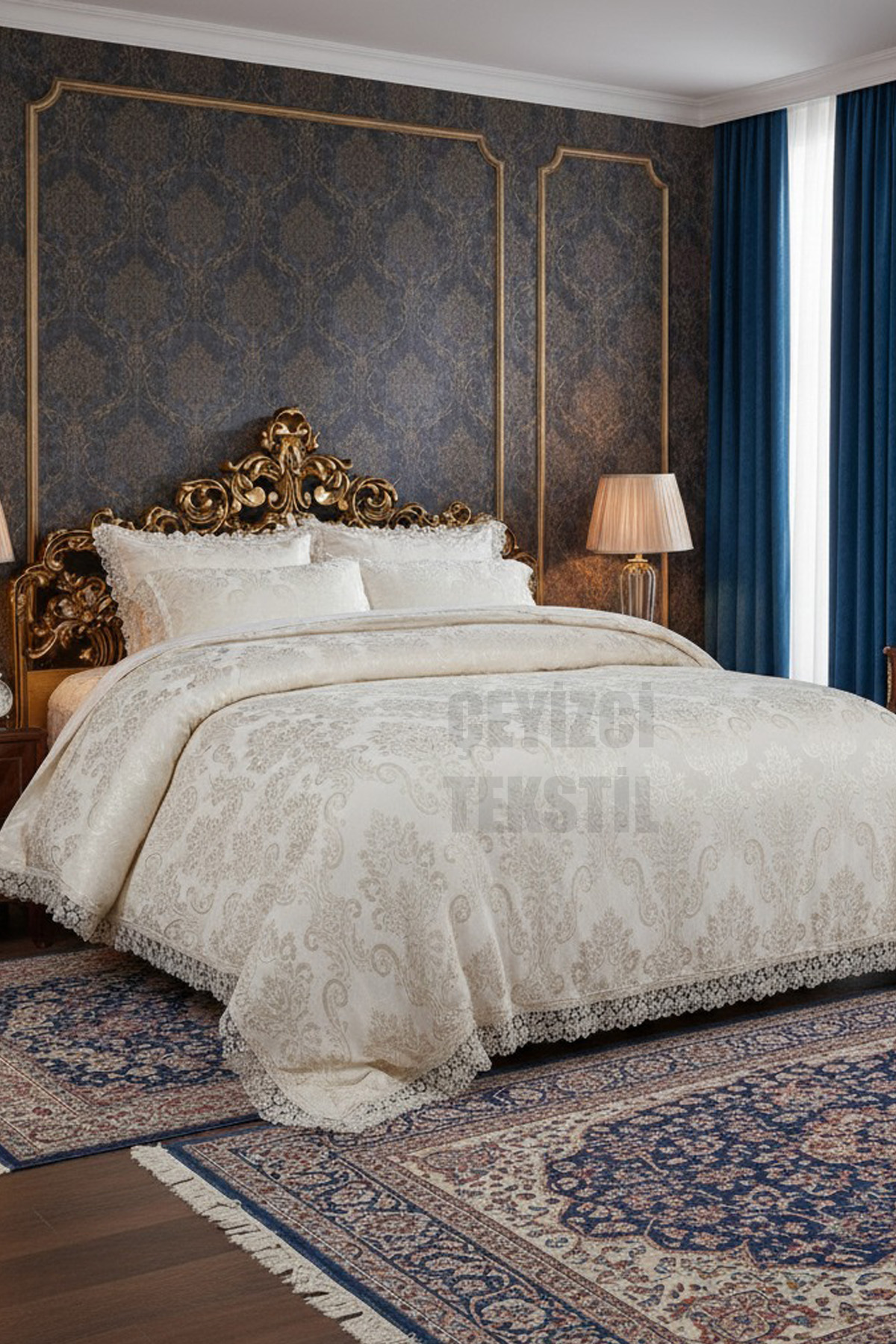 berfinkrem Çift Kişilik Pike Takımı Krem - Berfin - Görsel 1