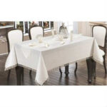 Dantelli Yemek Seti 8 Kişilik - Krem