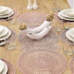 Yemek Masası Örtüsü Runner ve Supla - 1 Runner-6 Supla Pudra