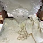 Masa Örtüsü Yemek Takımı 12 Kişilik 26 Parça Fransız Dantelli – Ekru