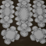 Salon Takımı 5 Parça Dantelli Masa Örtüsü Runner Seti - Gri