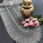 Kadife Detaylı Runner, Çeyizilk Tek Runner (120x30cm)