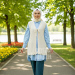 Yelek İpli Çeyizlik Yelek - Gelin Yeleği  - Krem