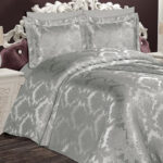 Yatak Örtüsü Çift Kişilik Dantelsiz Gri - Asi