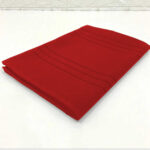 Çizgili Tek Masa Örtüsü Colber 160x220cm Kırmızı