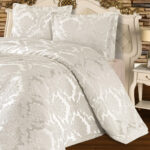 Yatak Örtüsü Çift Kişilik Jakarlı - Hercai Krem