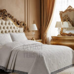 Bade Çift Kişilik Yatak Örtüsü  - Ekru