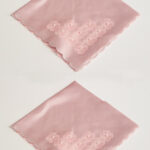 Iğne Oyası 2li Saten Bohça - Pudra