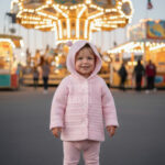 Kapşonlu Bebek Hırkası, Düğmeli Hırka, Triko Bebe Hırkası - Pudra Renk