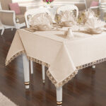 Masa Örtüsü Takımı 8 Kişilik Kapuçino Renk