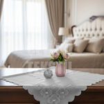 İncili Bohça, İncili İşlemeli Gelin Bohçası, Nişan Bohçası - Gri Renk