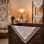 Fransız Güpürlü Işlemeli, Çeyizlik Saten Lüks Bohça, Nişan Bohçası