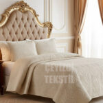 Çift Kişilik Dantelsiz Yatak örtüsü Kahve