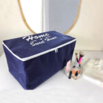 Lacivert Renk Fermuarlı Hurç Baza Boy 53x40x26cm