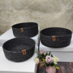 3lü Çok Amaçlı Sepet Yeni Model Siyah