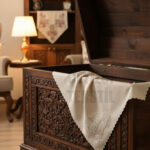 Incili Bohça, Incili Işlemeli Gelin Bohçası, Nişan Bohçası - Kahve