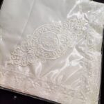 Fransız Güpürlü Işlemeli, Çeyizlik Saten Lüks Bohça, Nişan Bohçası