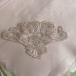 Fransız Güpürlü Işlemeli, Çeyizlik Saten Lüks Bohça, Nişan Bohçası - Pudra Renk