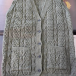 Çeyizlik Yelek, Simsiz Yelek, Örgülü Yelek, Hediyelik Yelek, Gelin Yeleği - Geniş Beden - Gri