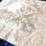 Çeyizlik Saten Bohça, Çeyizlik Nakışlı Fransız Dantel Bohça