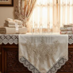 Çeyizlik Saten Bohça, Çeyizlik Nakışlı Fransız Dantel Bohça