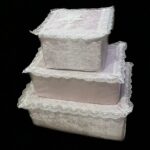 Kadife Çeyizlik 3lü Hurç Takımı, Gelin Hurcu 3lü Set, Gelin Hurç Seti, Kadife Nişan Hurcu - Krem