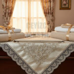 Fransız Dantelli, Çeyizlik Bohça Kahverengi