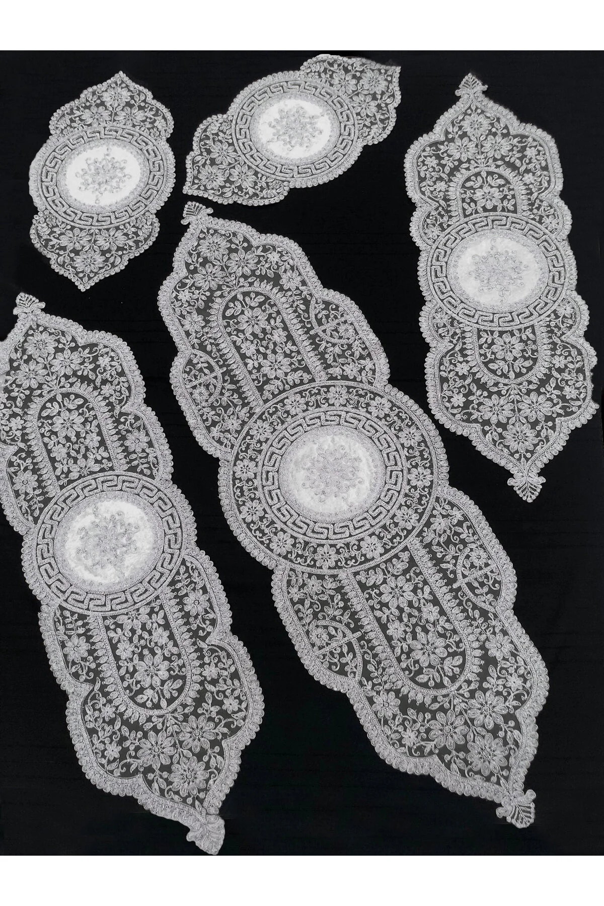 1011 5 parça gri simli salon takımı - Görsel 1