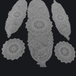 Salon Takımı 5 Parça Dantelli Masa Örtüsü Lüks Runner Seti - Gri