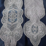 Supla Runner Seti Sunumluk Kordone Nakışlı Modern Amerikan Servis Takımı 6 Kişilik Set - Gri