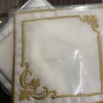 Kokteyl Peçetesi, Bardak Altlığı 6 Adet Sunum Peçetesi Gold