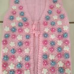 Özel Tasarım Boncuklu Yelek Gri Renkli Çiçek