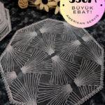 Supla, Gri Renk Amerikan Servis 6lı Supla, 6 Adet Supla, 6lı Tabak Altlığı