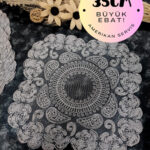 Supla, Gri Amerikan Servis 6lı Supla, 6 Adet Supla, 6lı Tabak Altlığı